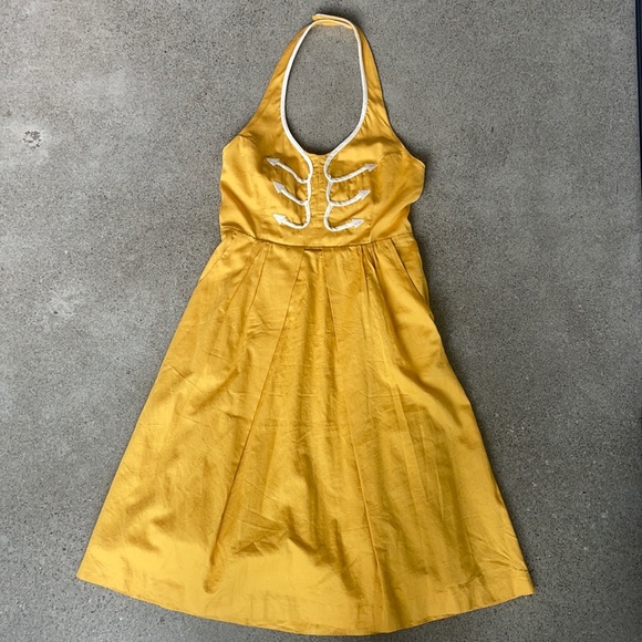 🌞Sunshine Yellow Halter Dress - Picture 1 of 5